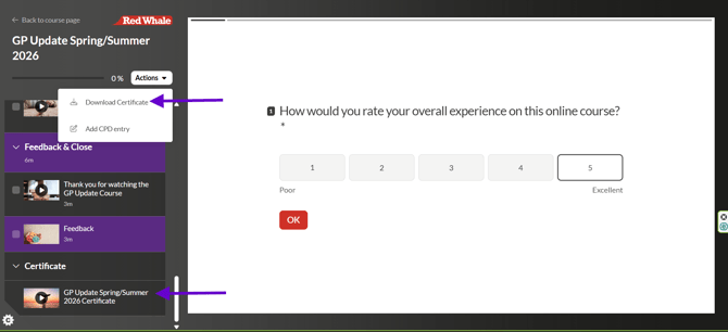 Screenshot certificate